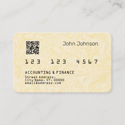 Faux carte de crédit ou de débit look motif en boi (Devant)