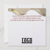 Faux carte de médaille d'or pour l'anniversaire de (Dos)