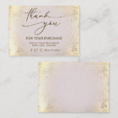 faux carte de remerciements (Devant / Derrière)