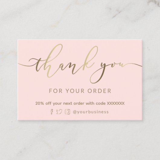 faux carte de remerciements (Devant)