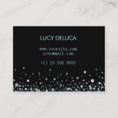 Faux carte de visite argenté et noir de parties (Dos)