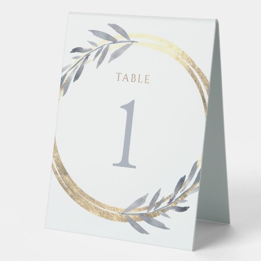 faux cercle de table en feuille d'or numéro signe (Recto)