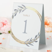 faux cercle de table en feuille d'or numéro signe (In SItu (Mariage))