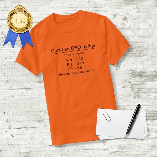 Faux Certified BBQ Juge TShirt