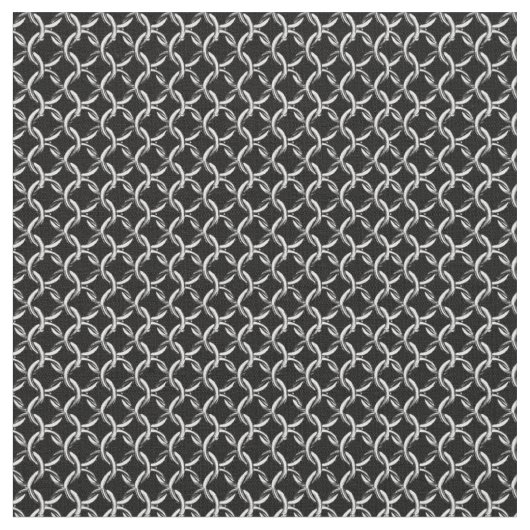 Faux Chainmail Black en Grey Mesh Kijk Stof (Close Up)