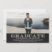 Faux Chalkboard FotograduPartij Uitnodiging (Voorkant)