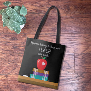 Faux Chalkboard Sac fourre-tout enseignant avec de