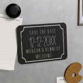Faux Chalkboard Save the Date Magnet Magneet