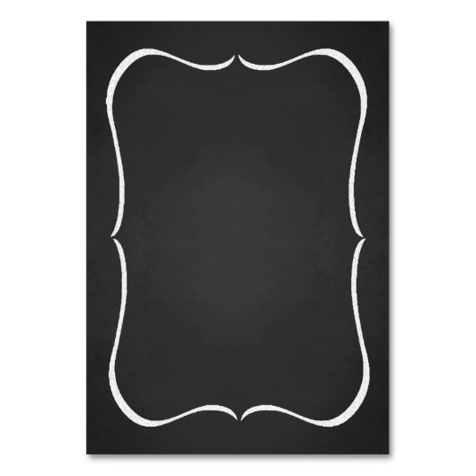  Faux Chalkboard Table Number Kards Kaart (Achterkant)