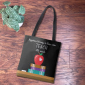 Faux Chalkboard Teacher Canvas tas met Citaat