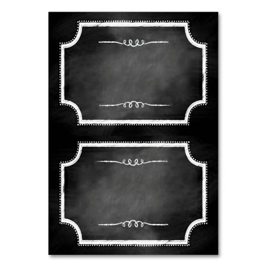 Faux Chalkboard Tented Nom Cartes (Par défaut)