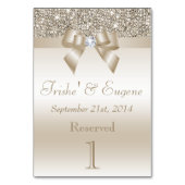 Faux Champagne Sequins and Bows Kaart (Achterkant)