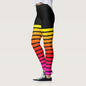 Faux Chaussettes au-dessus du genou Leggings noirs (Gauche)