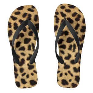 Faux Cheetah Skin Teenslippers