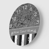 Faux Chrome Mini Box Achtergrond Sjabloon Grote Klok (Hoek)