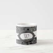 Faux Chrome Mini Box Design & Monogram Espresso Kop (Voorkant)
