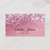 faux chunky glitter design visitekaartje (Voorkant)
