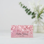 faux chunky glitter visitekaartje (Staand voorkant)