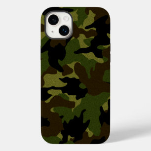 Faux Cloth Green Camo Pattern Militaire achtergron Case-Mate iPhone 14 Plus Hoesje