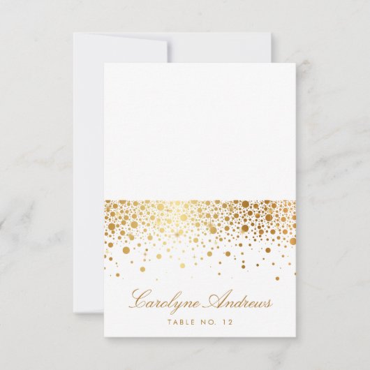 Faux confettis dorés en forme de points Cartes de (Devant)