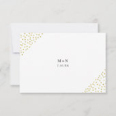 Faux Confettis Dorés Mariage buffet RSVP (Dos)