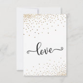 Faux Confettis Dorés Typographie Script RSVP (Dos)