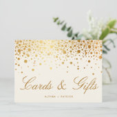 Faux confettis en feuille d'or | Cartes et cadeaux (Debout devant)