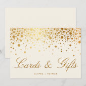 Faux confettis en feuille d'or | Cartes et cadeaux (Devant / Derrière)