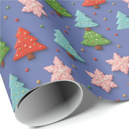 Faux Cookies in Clay Christmas Gift Wrap Cadeaupapier
