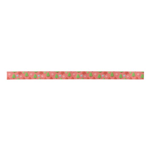 Faux Cookies in Clay Christmas Satin Ribbon Lint (Voorkant)