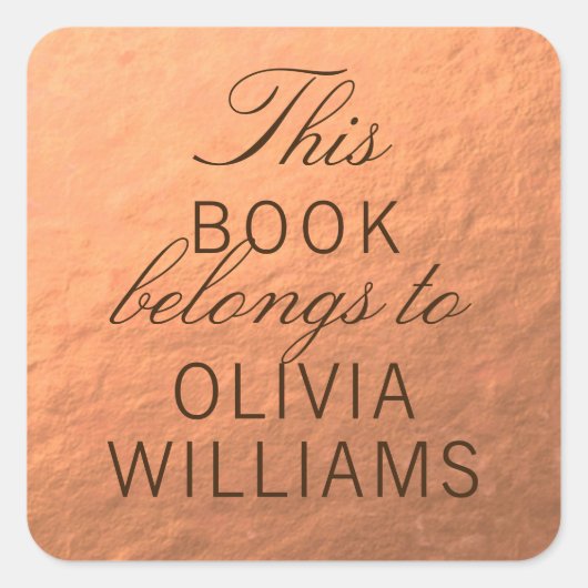 Faux Copper Ce Livre Appartient Aux Stickers (Devant)