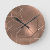 Faux Copper Colored Octagon Round Wall klok (Voorkant)
