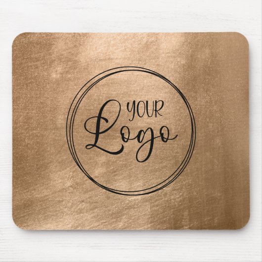 Faux Copper Gold Foil Your Logo Muismat (Voorkant)