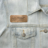 Faux Copper Gold Foil Your Logo Naamplaatje (In situ)