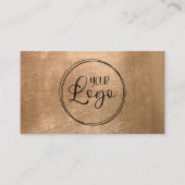 Faux Copper Gold Foil Your Logo Visitekaartje (Voorkant)