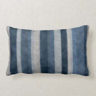 Faux Corduroy Textured Blue Stripes Pattern Kussen