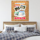Faux Cork Custom Photo Collage Vision Board Canvas Afdruk (Insitu (Slaapkamer))