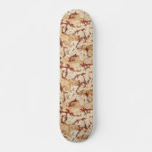 Faux Cork met Bruine Marmer Inserts Skateboard (Voorkant)