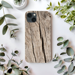 Faux Cracked Tree Barved Wood iPhone 13 Hoesje