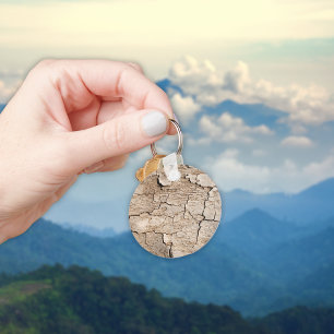 Faux Cracked Wood Sleutelhanger