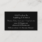 Faux Cream Black Lace Frans  Visitekaartje (Achterkant)