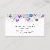 faux cristaux et carte de visite de parties scinti (Dos)