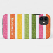 Faux Croc Multi Stripe Case-Mate iPhone Case (Achterkant (horizontaal))