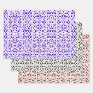 Faux Crochet Squares Collectie Inpakpapier Vel