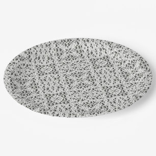 Faux Crochet White Papieren Bordje