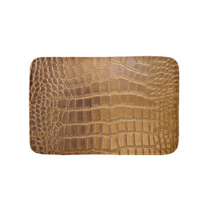 Faux Crocodile Leather Animal Skin Pattern Badmat