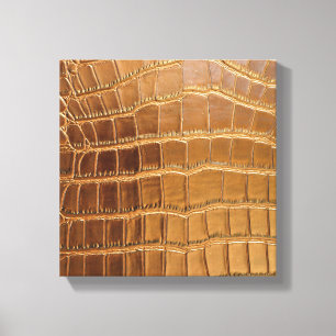 Faux Crocodile Leather Animal Skin Pattern Canvas Afdruk