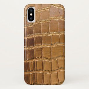 Faux Crocodile Leather Animal Skin Pattern iPhone X Hoesje