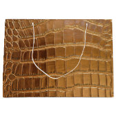 Faux Crocodile Leather Animal Skin Pattern Groot Cadeauzakje (Voorkant)