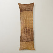 Faux Crocodile Leather Animal Skin Pattern Lichaamskussen (Achterkant (Verticaal))